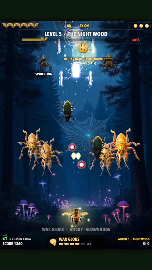Hive Strike night wood gameplay