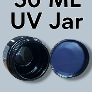 UV Glass Jars: 50ml & 100ml Ultraviolet Black Glass (Not Coated)