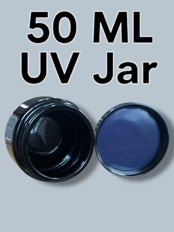UV Glass Jars: 50ml & 100ml Ultraviolet Black Glass (Not Coated)
