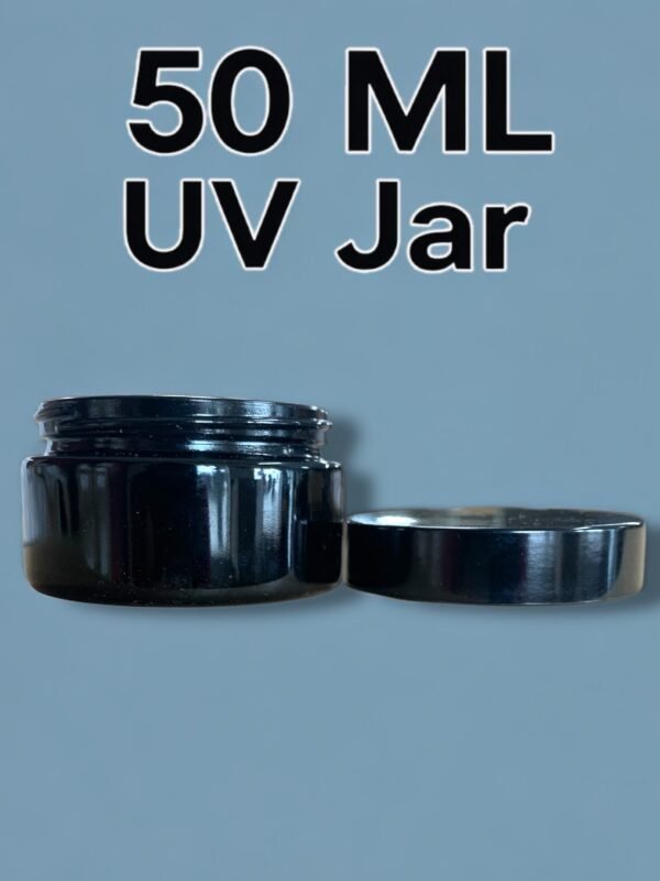 UV Glass Jars: 50ml & 100ml Ultraviolet Black Glass (Not Coated) - Image 2